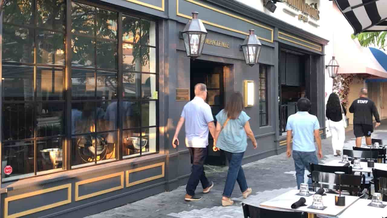 Outside facade of John Martin's Pub in Coral Gables, Miami, Florida